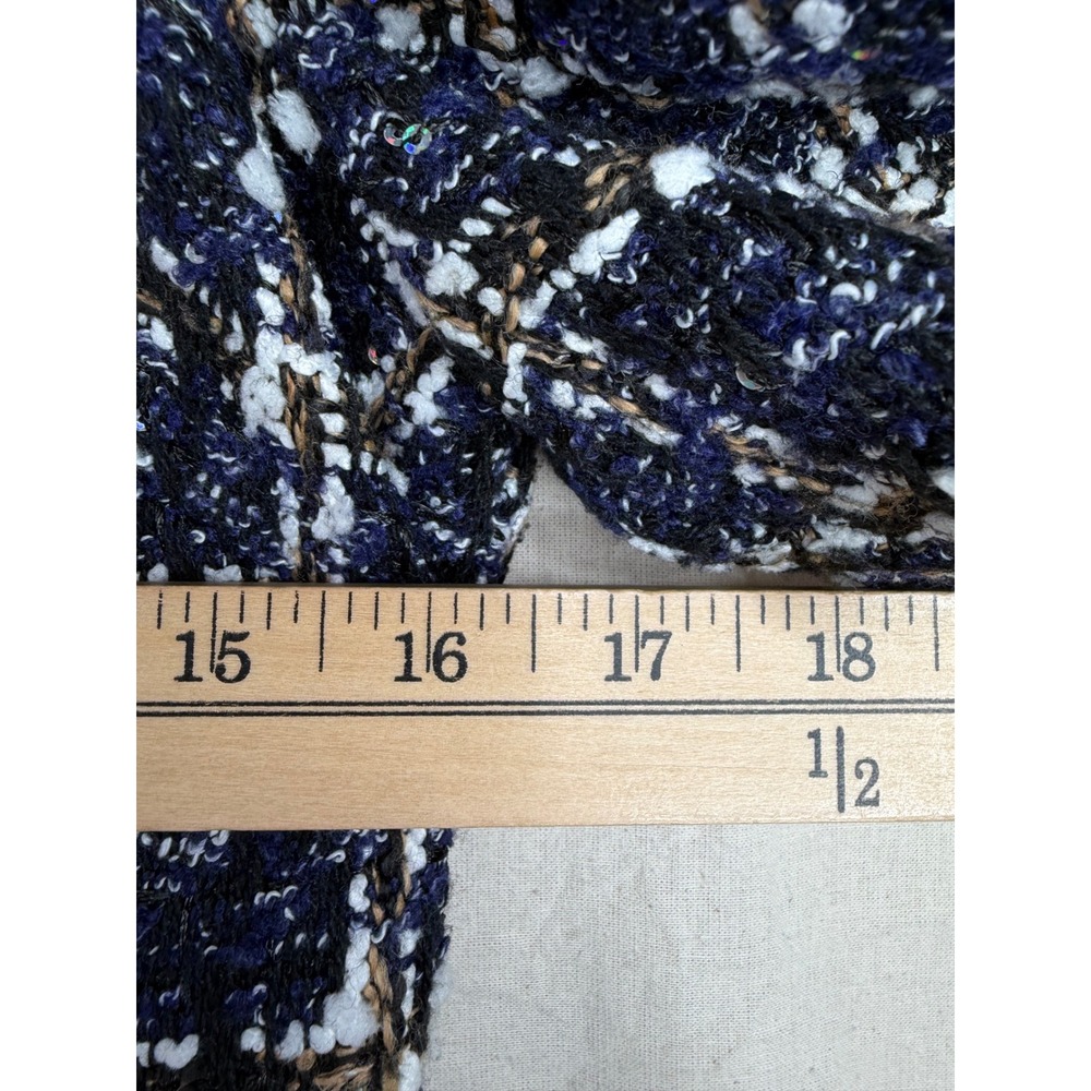 New Likely Alia MultiTweed Half Sleeve Mini Academia‎ Dress size 6 Black/Blue/Wh - Picture 6 of 7